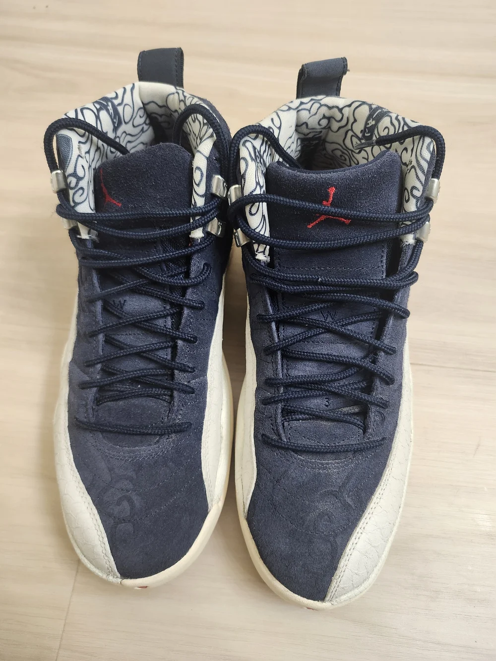Size 8- Air Jordan International 12 Retro 2018 PRM College Navy/University Red